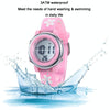 JNEW A380-86195 Children Cartoon Cherry Blossom Waterproof Time Recognition Colorful LED Electronic Watch(Purple)