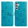 For Samsung Galaxy A24 4G Daisy Embossed Leather Phone Case(Blue)