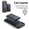 For iPhone 12 / 12 Pro DG.MING MAGKING-K2 Series MagSafe RFID Card Bag Detachable Phone Case(Black)