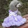 Purple Rose Dog/Cat Dress, Size L - Breathable Summer Pet Clothes