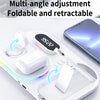 A06 3 in 1 Wireless Charger Fast Charging RGB Atmosphere Light with Clock For Smart Phone & iWatch & AirPods(White)