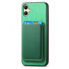 For Samsung Galaxy A06 4G Retro Magsafe Card Bag PU Back Cover Phone Case(Green)
