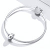 S925 Sterling Silver Simple Cute Fish Bead DIY Bracelet Necklace Accessories