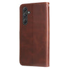 For Samsung Galaxy A55 Fashion Calf Texture Zipper Leather Phone Case(Brown)