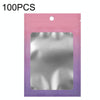 100PCS Aluminum Foil Ziplock Bag Jewelry Sealed Packaging Bag, Size: 7.5x10cm (Pink Gradually Purple)