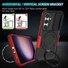 For Samsung Galaxy S24+ 5G Sliding Camshield MagSafe Holder TPU Hybrid PC Phone Case(Black Red)