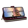 For Samsung Galaxy A35 Nine-card Slots Zipper Wallet Bag Leather Phone Case(Wine Red)