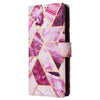 For Samsung Galaxy A26 5G Marble Bronzing Stitching Leather Phone Case(Purple)