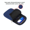 For 7.2 inch Universal Elastic Material Zipper Waist Bag(Blue)
