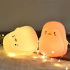 Penguin Silicone Pat Night Light Children Bedside Atmosphere Lamp(White)