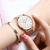 OLEVS 5869 Ladies Business Waterproof Steel Strap Quartz Watch(White + Rose Gold)