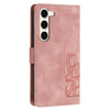 For Samsung Galaxy S23 5G Tulips Embossed Leather Phone Case with Lanyard(Pink)