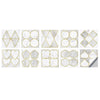 Geometric Pattern Staircase Wall Tile Sticker Kitchen Stove Water And Oil Proof Stickers, Specification: L: 20x20cm(HT-014 Light Gold)