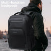 BANGE BG-1921 College Student Schoolbag Waterproof Business Computer Backpack with External USB Charging Port(Black)