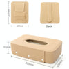 Car Litchi Texture Hanging Tissue Box Sun Visor Card Storage Clip(Brown)