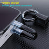 IVON CA90 2.4A USB to 8 Pin Portable Data Cable with Ring, Length: 14.5cm(Dark Gray)