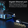 YCE-V279A 9 in 1 USB-C Gaming Dock Station with Detachable Fan(Blue Black)