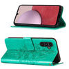 For Samsung Galaxy A24 4G Embossed Butterfly Leather Phone Case(Green)