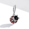 S925 Sterling Silver Ladybug Pendant DIY Bracelet Necklace Accessories