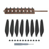 Sunnylife MM3-SN443 For Mini 3 Pro Propeller Blades + Silicone Folding Storage Bag(Silver Tip+Brown Bag)