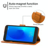 Leather Phone Case For Alcatel 1/1 2019&2021 / Vodafone Smart E9(Brown)