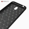 Brushed Texture Carbon Fiber TPU Case for Nokia 2.2(Black)