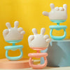 Baby Rattle Teether Soothing Teething Stick Anti-Eating Silicone Toy, Color: Yeah Gesture Pink
