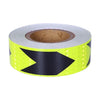 2 PCS Fluorescent Yellow Black Arrow Truck Sign Sticker Corridor Reflective Floor Stickers, Specification: 5cm x 20m
