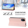 For Samsung Galaxy A04 Core RC01 Dual-Folded Magnetic Suction RFID Leather Phone Case(Pink)