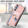 For Samsung Galaxy M34 / F34 5G Retro Cross Leather Ring Side Insert Card Bag MagSafe Phone Case(Pink)