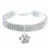 Diamond Pet Collar, M, White, Cat & Dog