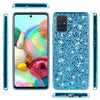 For Galaxy A71 Plating Glittery Powder Shockproof TPU Protective Case(Blue)