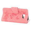 For Galaxy A3 (2017) / A320 Butterflies Embossing Horizontal Flip Leather Case with Holder & Card Slots & Wallet & Lanyard (Pink)