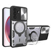 For Samsung Galaxy A36 5G CD Texture Sliding Camshield Magnetic Holder Phone Case(Silver)