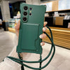 For Samsung Galaxy S22 Ultra 5G Liquid TPU Card Bag Four Corner Shockproof Phone Case(Green)