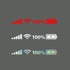 10 PCS Car Windshield Stickers Signal WiFi Power Vinyl Decal  Car Stickers, Size: M( Red)
