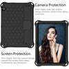 For Huawei MediaPad T3 10 Honeycomb Design EVA + PC Material Four Corner Anti Falling Flat Protective Shell With Strap(Black+Black)