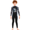 DIVE & SAIL Children Sun Protection Long Sleeve Quick Dry Diving Suit, Size: L(Boys Black)