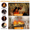 12pcs /Set LED Floating Candles Lights With Remote Control Christmas Halloween Decoration, Style: Pattern Magic Wand(Yellow Flash)
