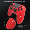 For PS5 Gamepad Silicone Case Non-slip Texture Thickened Protective Cover(Red)