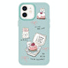 For iPhone 12 Skin Feeling Jelly TPU Hybrid PC Phone Case(Cake Dog Light Green)