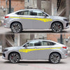 2 PCS/Set D-501 Plaid Pattern Car Modified Decorative Sticker(Yellow)