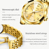OLEVS 9931 Women Butterfly Buckle Luminous Waterproof Quartz Watch(Gold)
