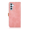 For Samsung Galaxy A36 5G KHAZNEH Dual-color Cowhide Texture Flip Leather Phone Case(Rose Gold)