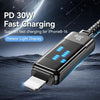 USAMS SJ743 30W USB-C / Type-C to 8 Pin Zinc Alloy Fast Data Cable, Length: 1.2m(Titanium)