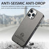 For iPhone 13 Twill Fabric Leather Skin Back Phone Case(Gray)