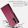 For Samsung Galaxy A36 Side Buckle Magnetic Frosted Leather Phone Case(Wine Red)