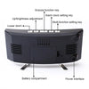 7816 Curved Screen LED Temperature / Humidity Display Multifunctional Clock(White)