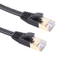 8m CAT7 10 Gigabit Ethernet Ultra Flat Patch Cable for Modem Router LAN Network - Built with Shielded RJ45 Connectors (Black)