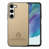 For Samsung Galaxy S21 FE 5G Twill Fabric Leather Skin Back Phone Case(Khaki)